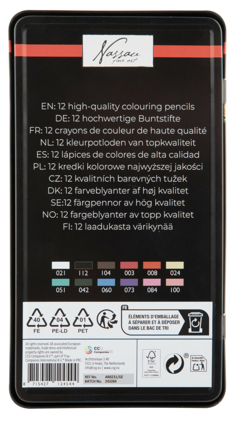 Colour Nassau artist pencil set 12 pcs 5977111