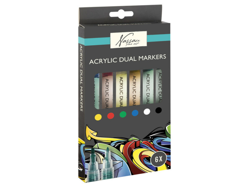 Colour Nassau 6 Τεμαχίων Ακρυλικό dual-tip Σετ Μαρκαδόρων 5902315