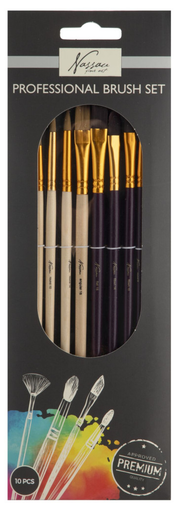 Colour Nassau Professional Σετ Πινέλων 10 Τεμαχίων 5884510