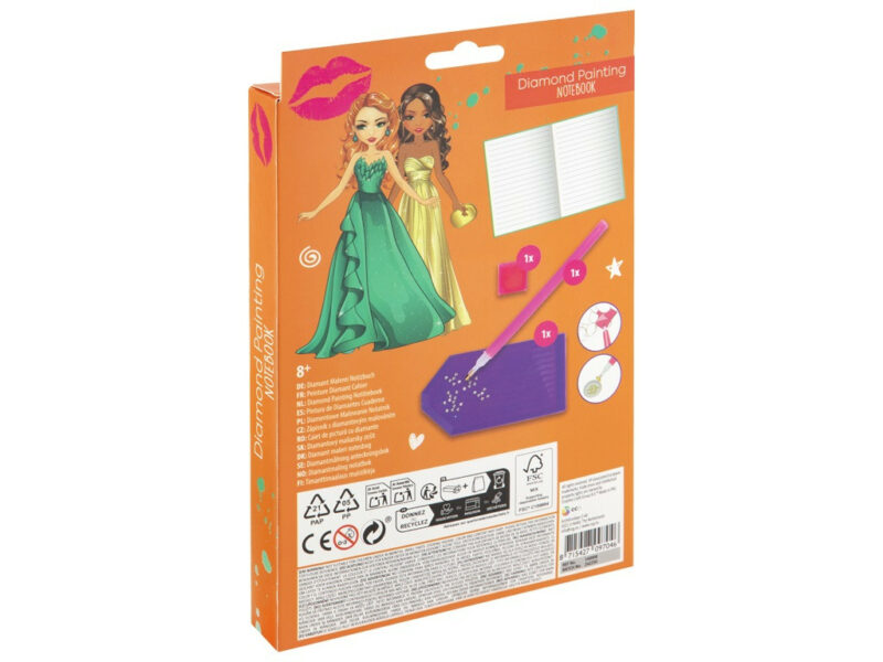 Colour Besties Girls’ Diamond Beaded Hard Cover Notebook A5 5976427