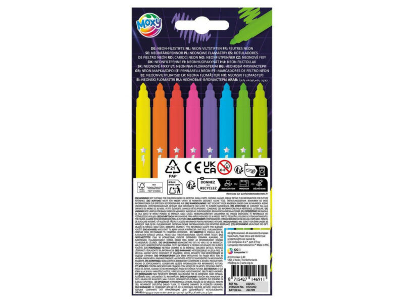 Colour Neon set of 8 felt tip pens 5977224