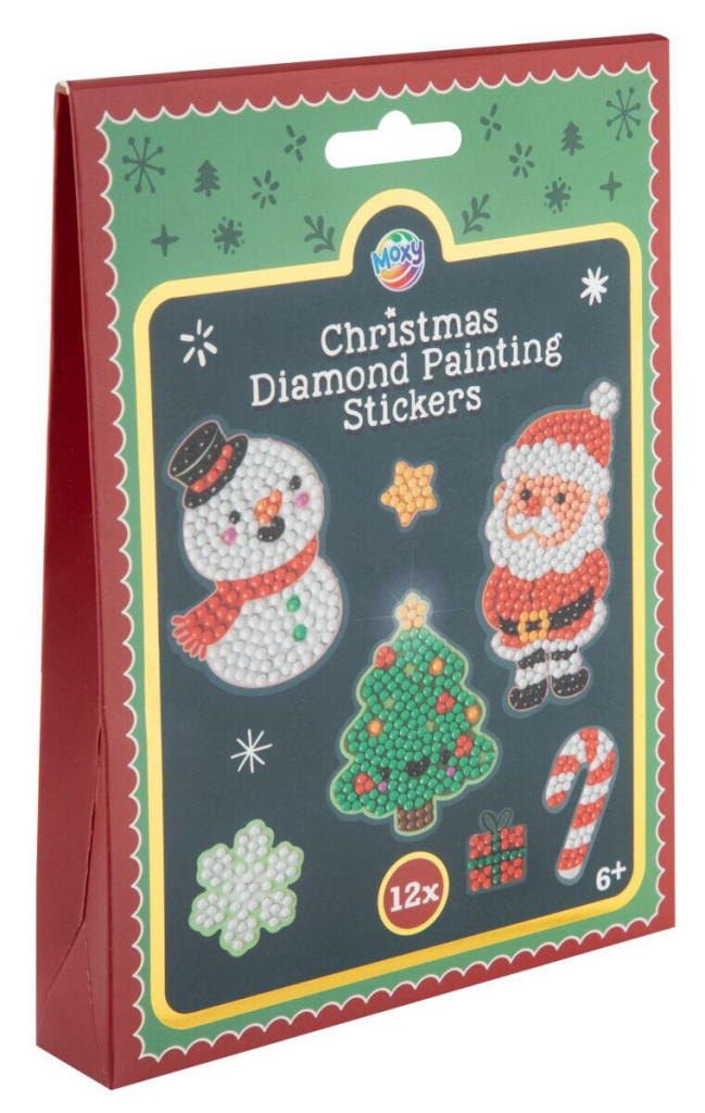 Christmas Holiday Diamond Sticker Set with 12 Pieces