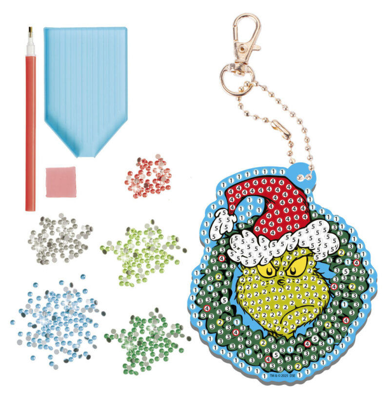 The Grinch Dr Seuss diamond bead keychain making kit 5975961