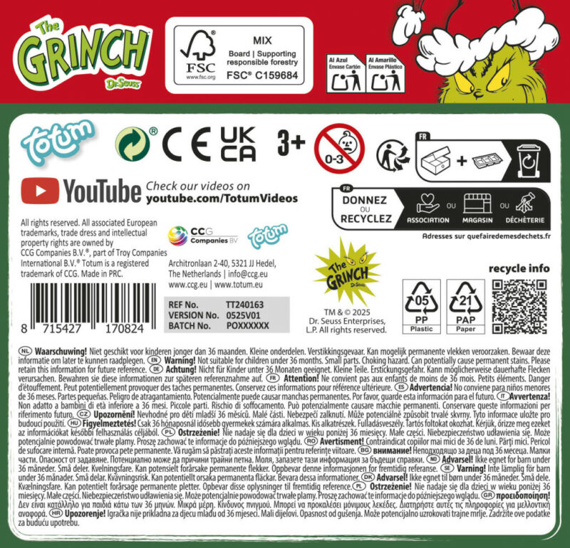 The Grinch Dr Seuss 12-piece stamp set 5975987