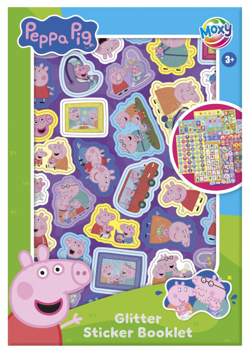 Peppa Pig Family glitter sticker album 8 sheets 5976995