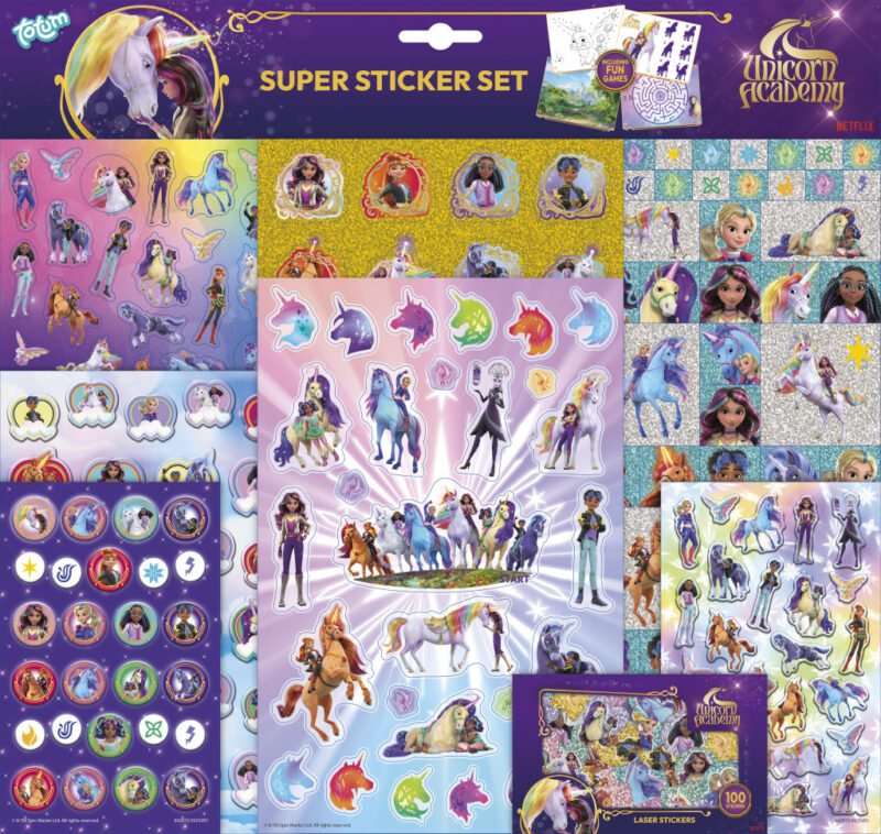 Unicorn Academy Super Σετ Αυτοκόλλητων 38×36 cm 5903542
