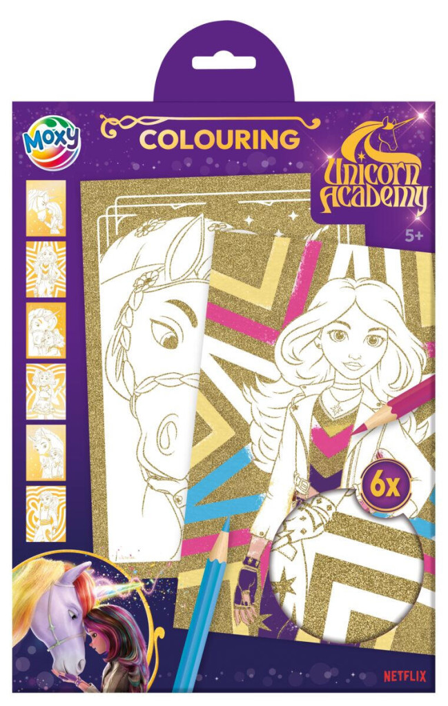Unicorn Academy Shine glitter coloring book A4 5976773