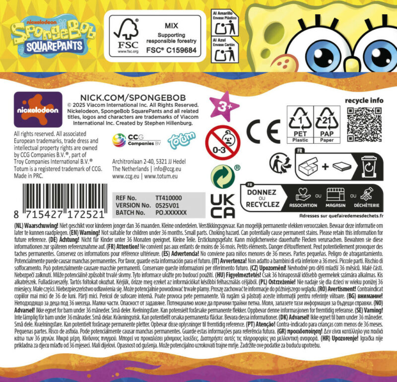 SpongeBob Smile stamp set 12 pcs 5976608