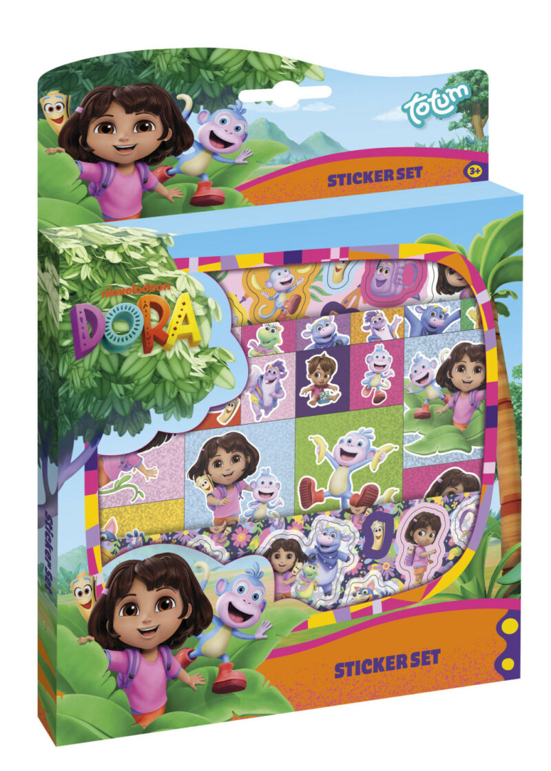 Dora the Explorer Jungle Dora the Explorer Μεταλλικό Σετ Αυτοκόλλητων 2 Φύλλων 17×24 cm 5903010