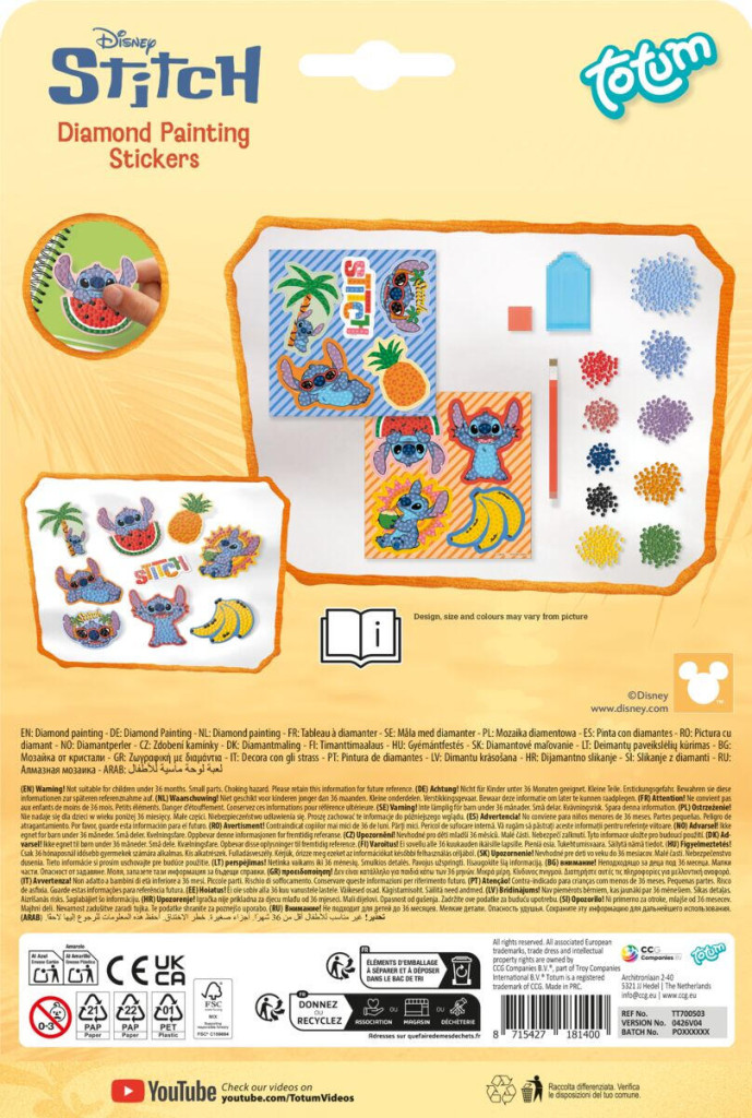 Disney Lilo and Stitch Aloha diamond sticker set with 9 pieces 5976205