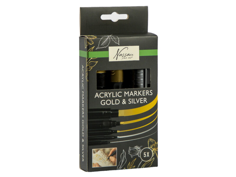 Colour Nassau Gold&Silver Σετ Ακρυλικών Μαρκαδόρων 5902862