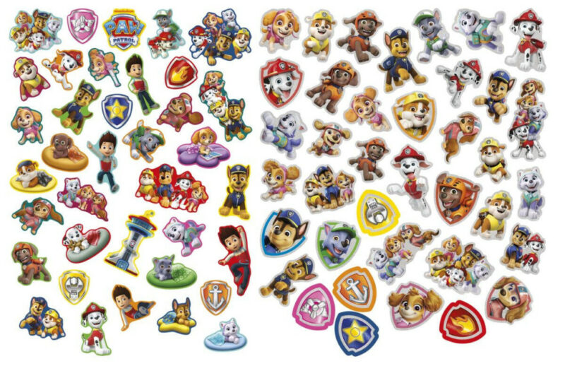 Paw Patrol Team shape sticker set 75 pcs 5976992