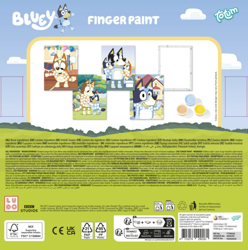 Bluey Family finger paint set of 3 5976063