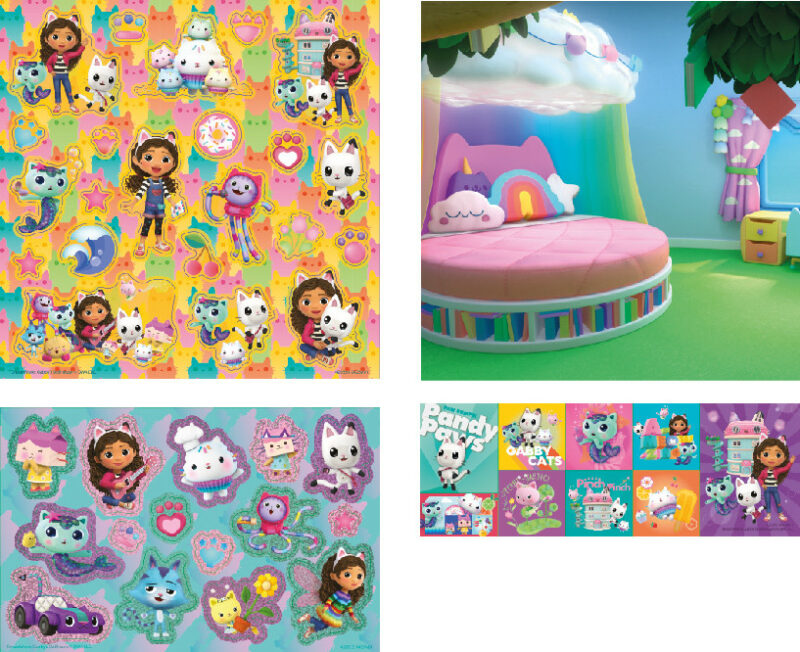 Gabby’s Dollhouse Cats Μεταλλικό Σετ Αυτοκόλλητων 2 Φύλλων 17×24 cm 5903028