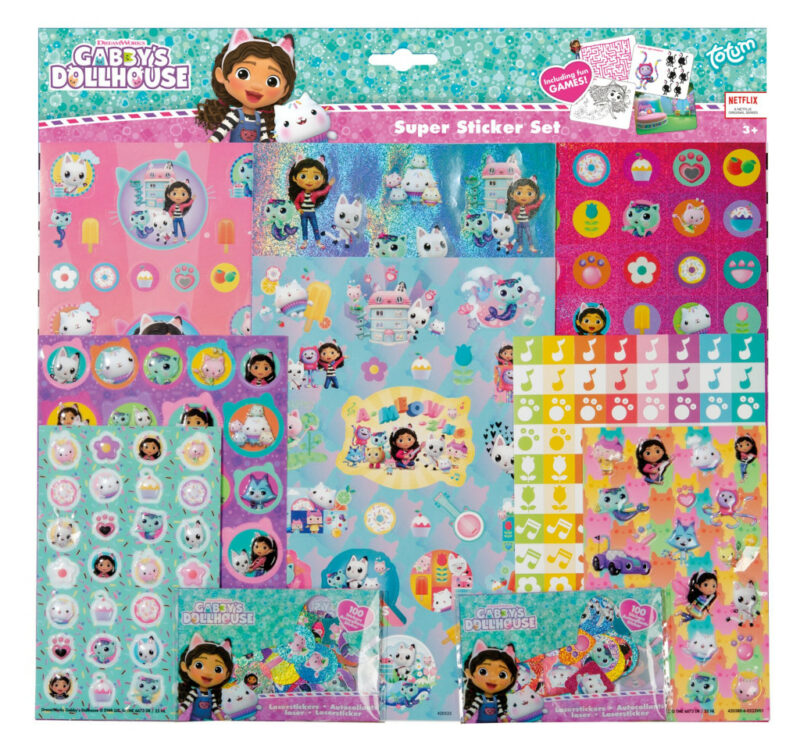 Gabby’s Dollhouse Cats Super sticker set with game 5976898