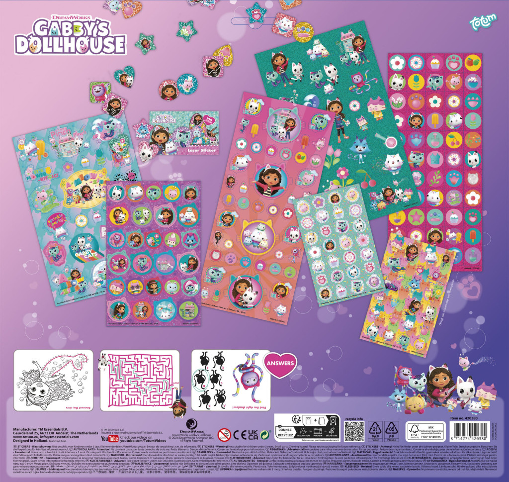 Gabby's Dollhouse Cats Super Σετ Αυτοκόλλητων με Παιχνίδι - Image 5