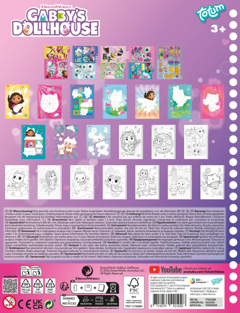 Gabby’s Dollhouse Sprinkle Party Αυτοκόλλητο & Σετ Ζωγραφικής Puzzle 5902242