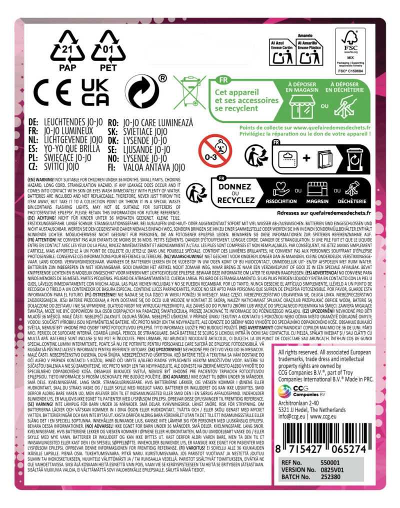 Colour Moxy Light-up Pink Yo-Yo 5977299