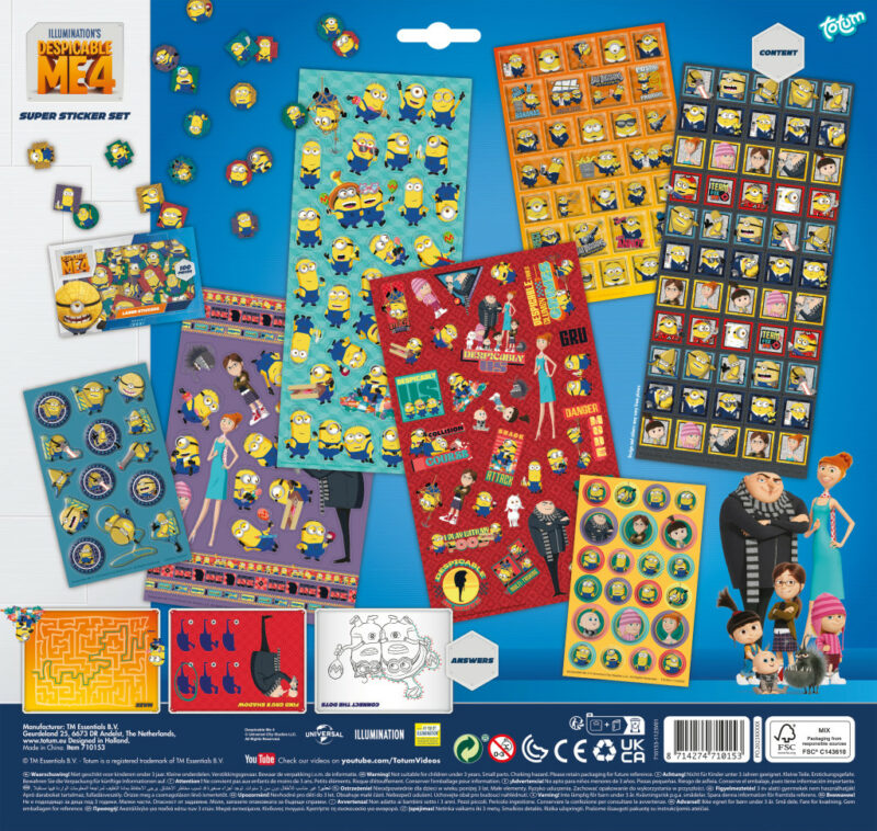 Minions Super Σετ Αυτοκόλλητων 38×36 cm 5903526