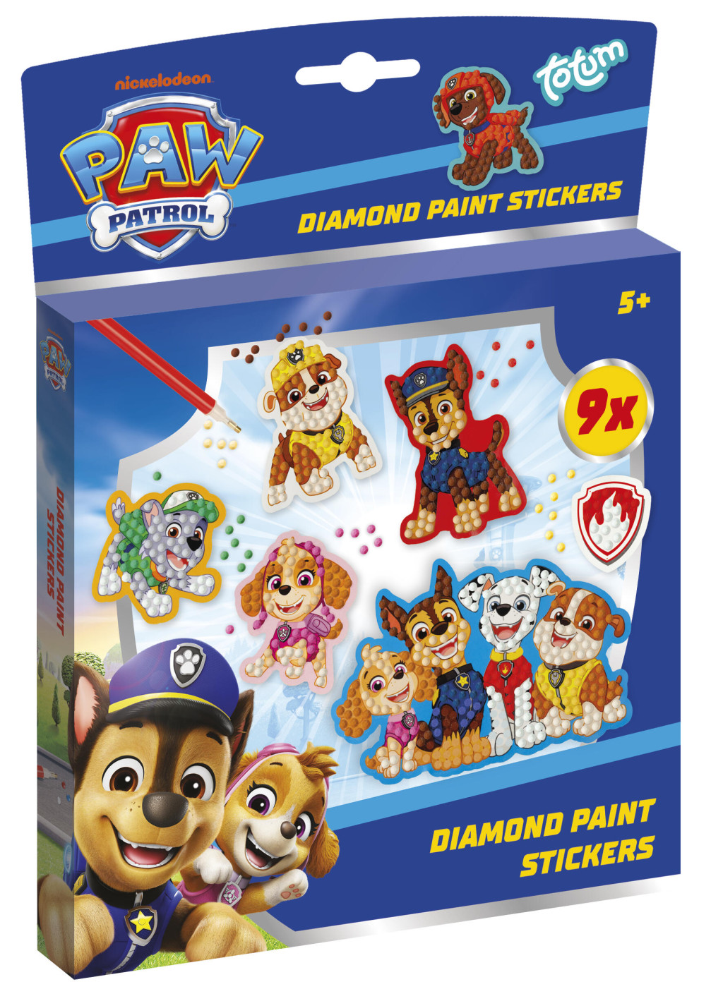 Paw Patrol Best Team Σετ Αυτοκόλλητων με Διαμαντένιες Ψηφίδες με 9 Τεμαχίων