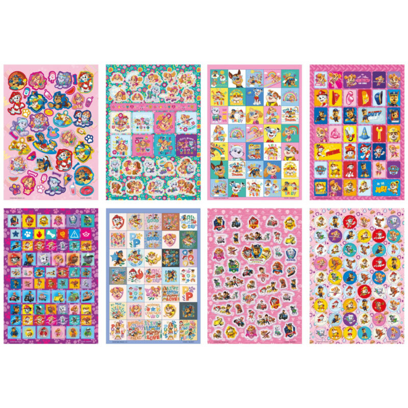 Paw Patrol Puppy Love glitter Σετ Αυτοκόλλητων 8 Φύλλων 15×21 cm 5902473