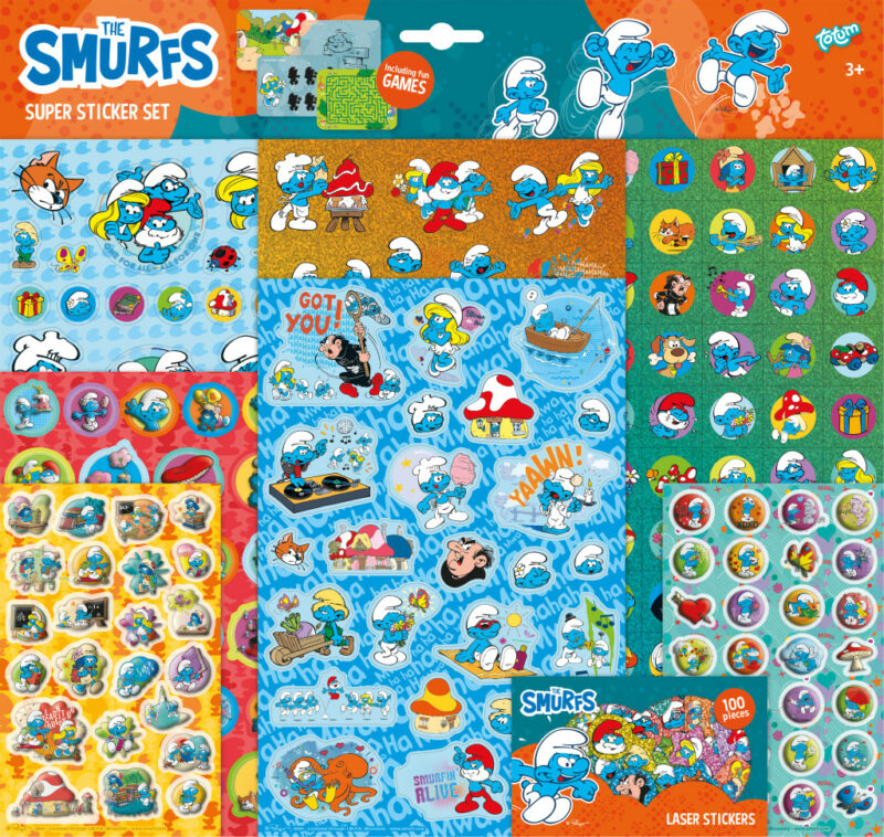 Smurfs Happy super sticker set with game 5976913