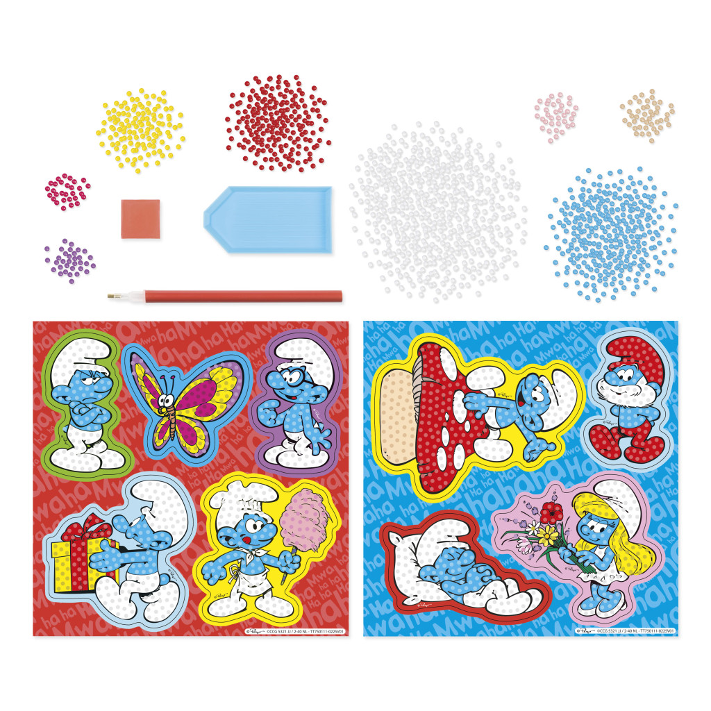 Smurfs Happy diamond drill sticker set of 9
