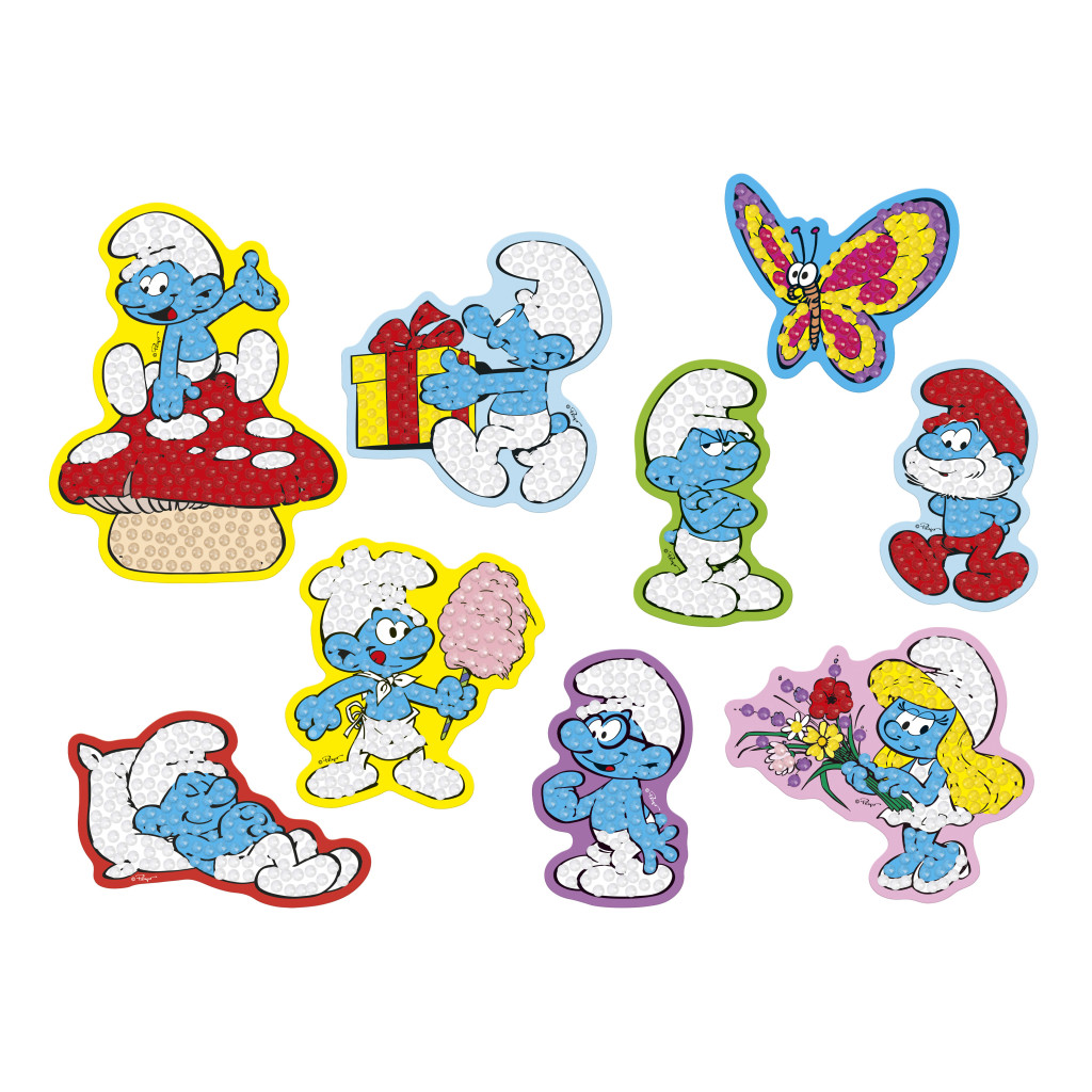 Smurfs Happy diamond drill sticker set of 9