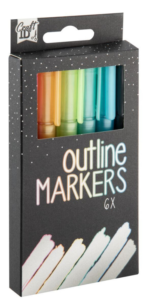 Colour Metal contour felt tip pen set 6 pcs 5999683