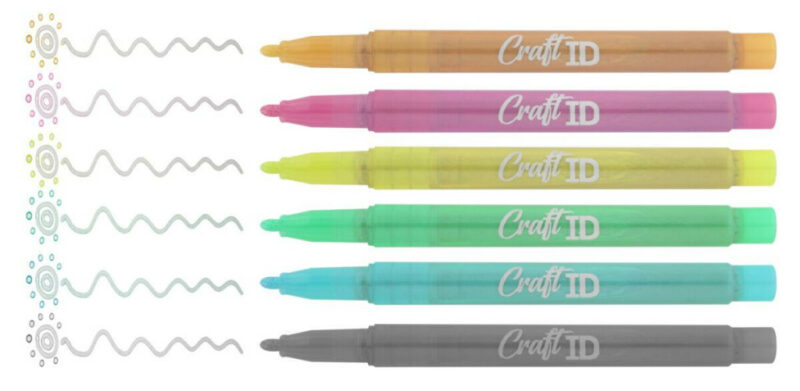 Colour Metal contour felt tip pen set 6 pcs 5999685