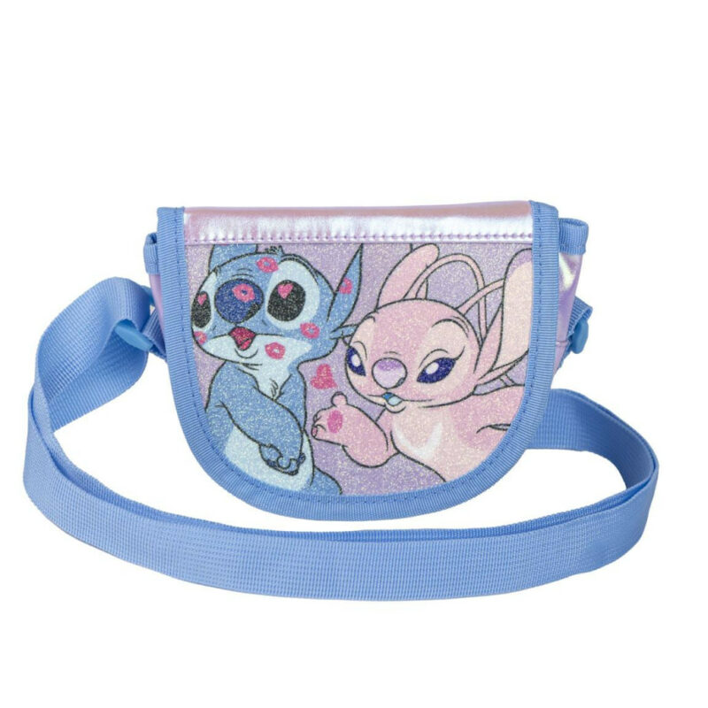 Disney Lilo & Stitch Kiss Glitter Παιδικό Τσαντάκι Ώμου και Χιαστί 15×12×4 cm 5881704