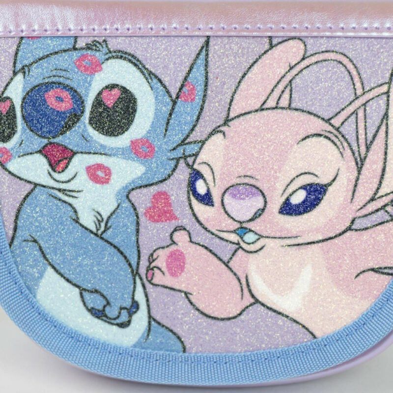 Disney Lilo & Stitch Kiss Glitter Παιδικό Τσαντάκι Ώμου και Χιαστί 15×12×4 cm 5881707