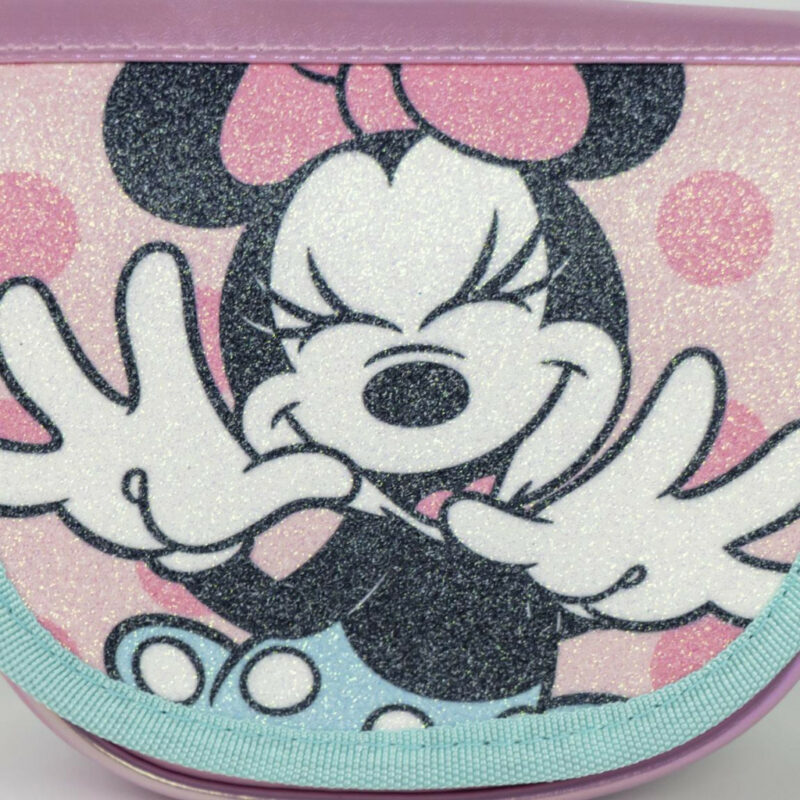 Disney Minnie Laugh Glitter Παιδικό Τσαντάκι Ώμου και Χιαστί 15×12×4 cm 5880756