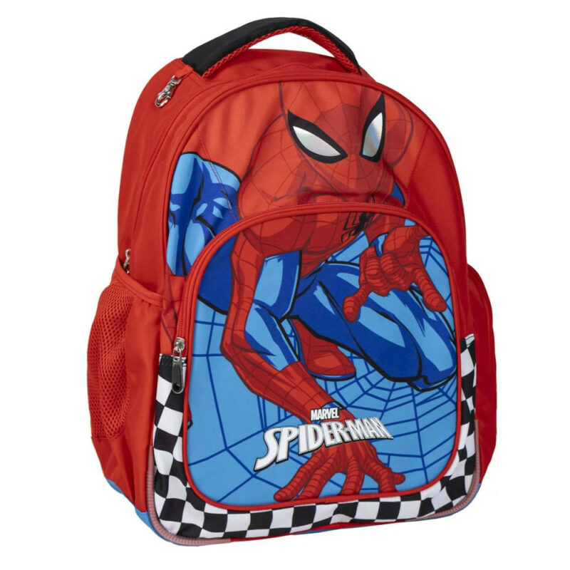 Spiderman Checked Σχολική Τσάντα Πλάτης με 2 Θήκες 42×32×15 cm 5880844