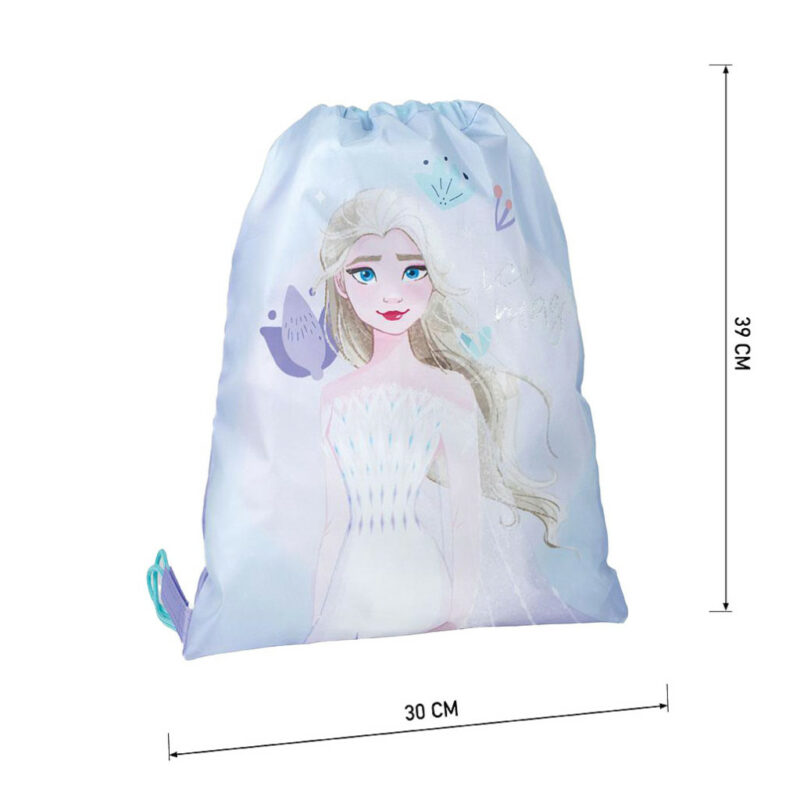 Disney Frozen Elsa Παιδικό Αθλητικό Σακίδιο Πλάτης με Κορδόνια 30×39 cm 5892615