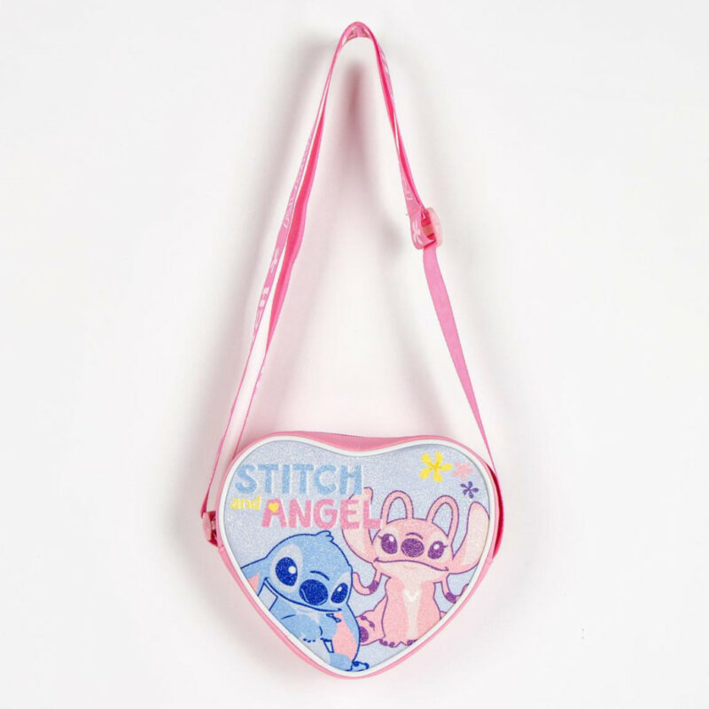 Disney Lilo & Stitch Angel Glitter Παιδικό Τσαντάκι Ώμου και Χιαστί 15×14×4 cm 5880735