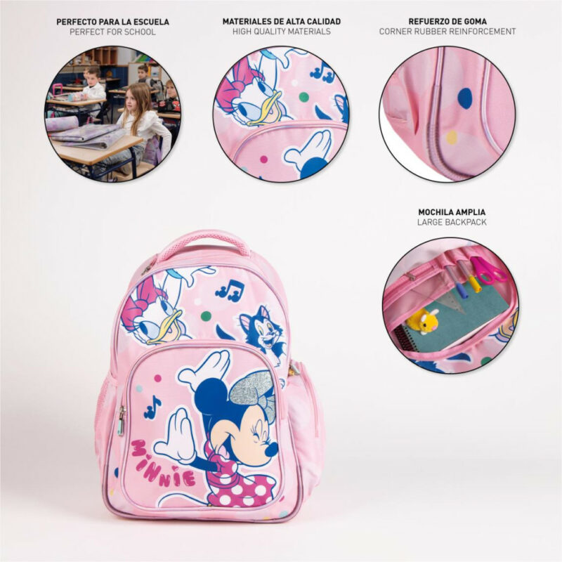 Disney Minnie Friends Σχολική Τσάντα Πλάτης με 2 Θήκες 42×34×15 cm 5882325