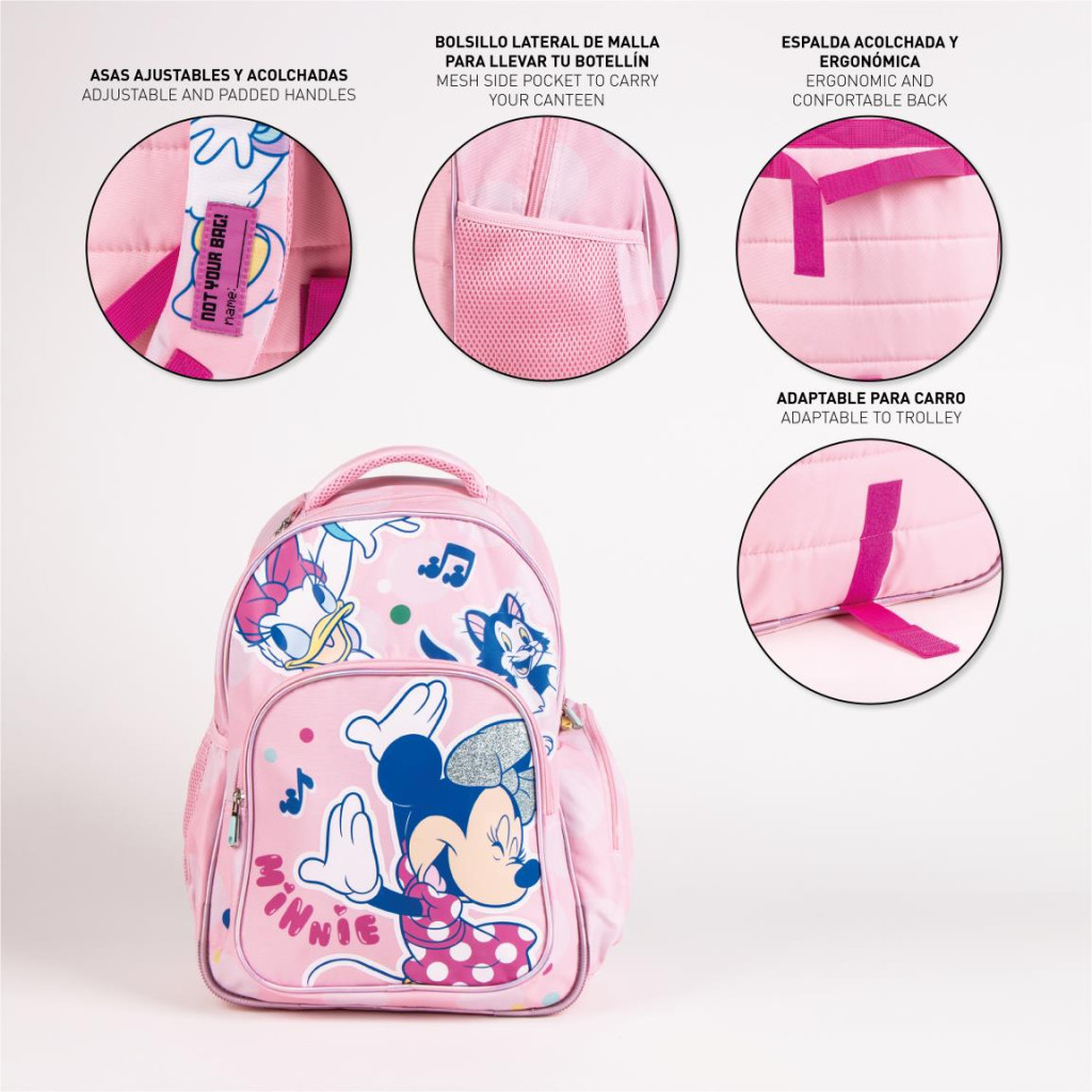 Disney Minnie Friends Σχολική Τσάντα Πλάτης με 2 Θήκες 42×34×15 cm