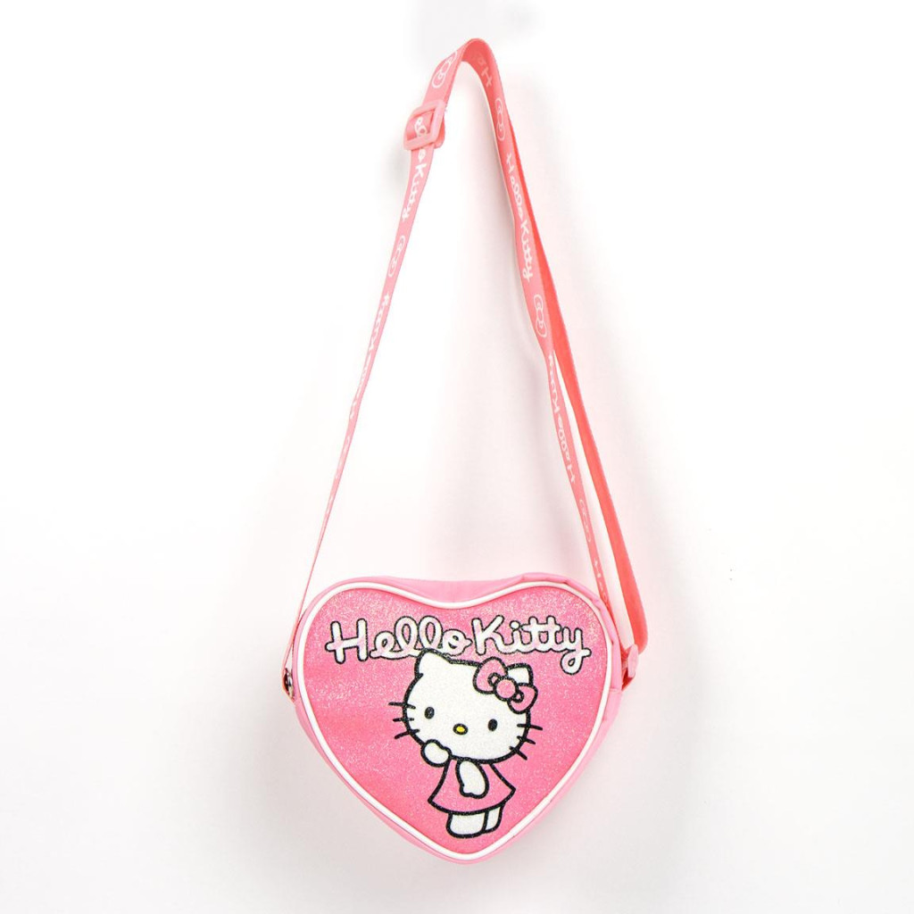 Hello Kitty Sparkle Glitter Παιδικό Τσαντάκι Ώμου και Χιαστί 15×14×4 cm