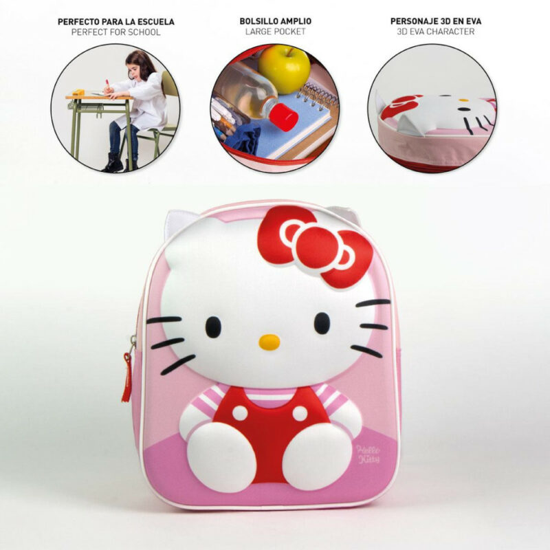 Hello Kitty Cuddle 3D Παιδικό Σακίδιο Πλάτης 31×25×10 cm 5882515