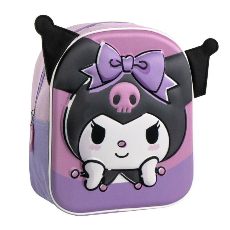 Hello Kitty Kuromi 3D Παιδικό Σακίδιο Πλάτης με 1 Θήκη 31×25×10 cm 5886635
