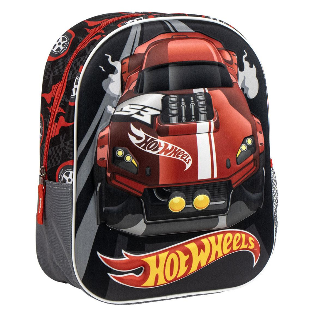 Hot Wheels Turbo 3D Παιδικό Σακίδιο Πλάτης με 1 Θήκη 31×25×10 cm