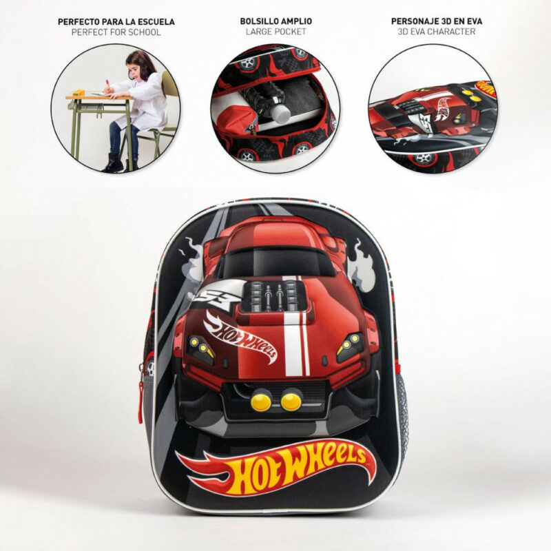 Hot Wheels Turbo Τρισδιάστατο Παιδικό Σακίδιο Πλάτης 31×25×10 cm 5841429