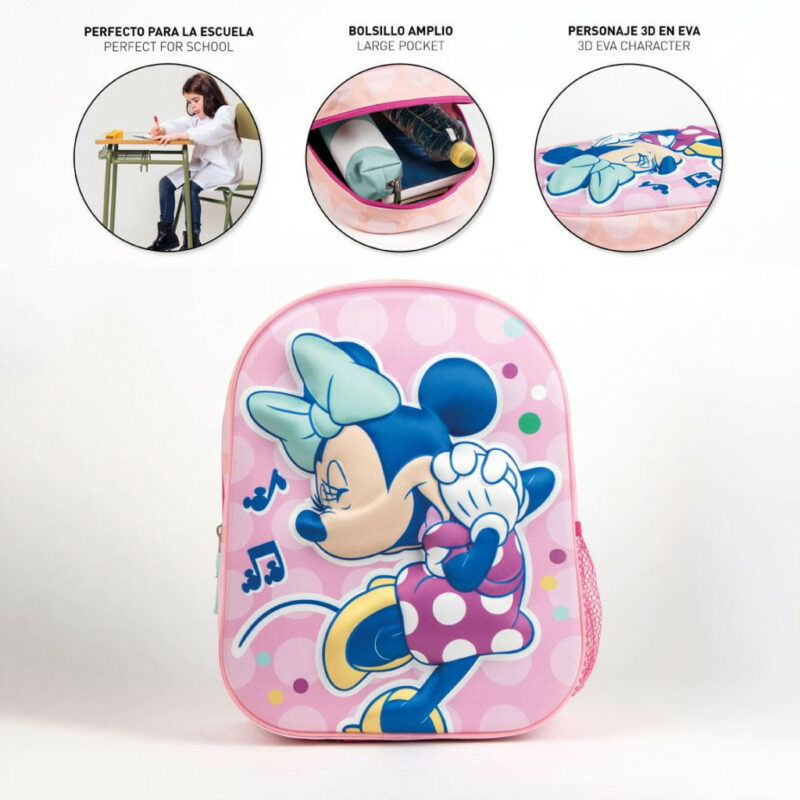 Disney Minnie Music 3D Παιδικό Σακίδιο Πλάτης 31×25×10 cm 5882503