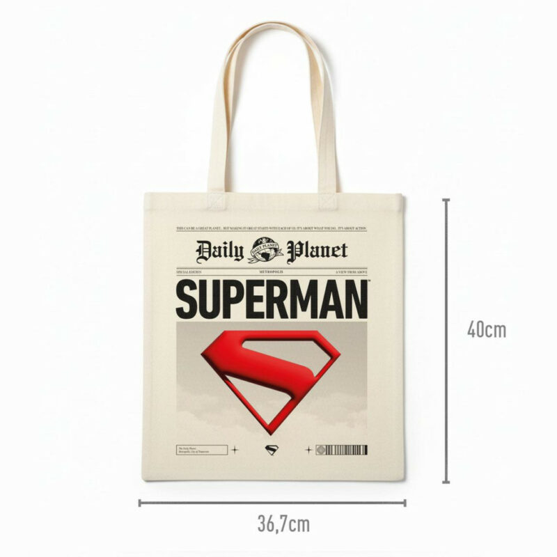 Superman Friends Daily Planet Υφασμάτινη Τσάντα Αγορών 38×40 cm 5901189
