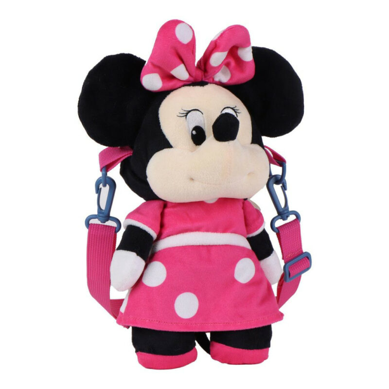 Disney Minnie Pink Λούτρινο Παιδικό Σακίδιο Πλάτης 18×34×11 cm 5886625