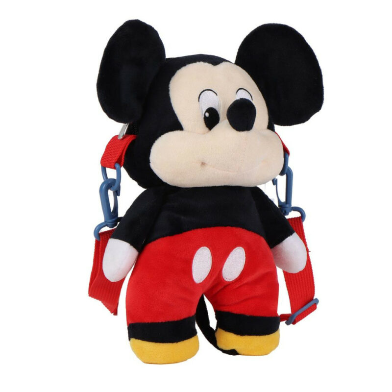Disney Mickey Smile Λούτρινο Παιδικό Σακίδιο Πλάτης 14×28×11 cm 5886620