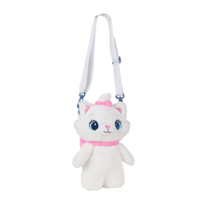 Disney Marie White Λούτρινο Παιδικό Σακίδιο Πλάτης 14×28×11 cm 5893134