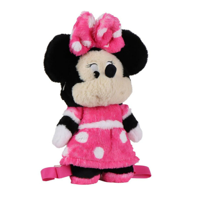 Disney Minnie Pinky Λούτρινο Παιδικό Σακίδιο Πλάτης 17×30×11 cm 5886630