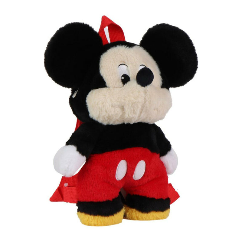 Disney Mickey Classic Λούτρινο Παιδικό Σακίδιο Πλάτης 17×30×11 cm 5886615